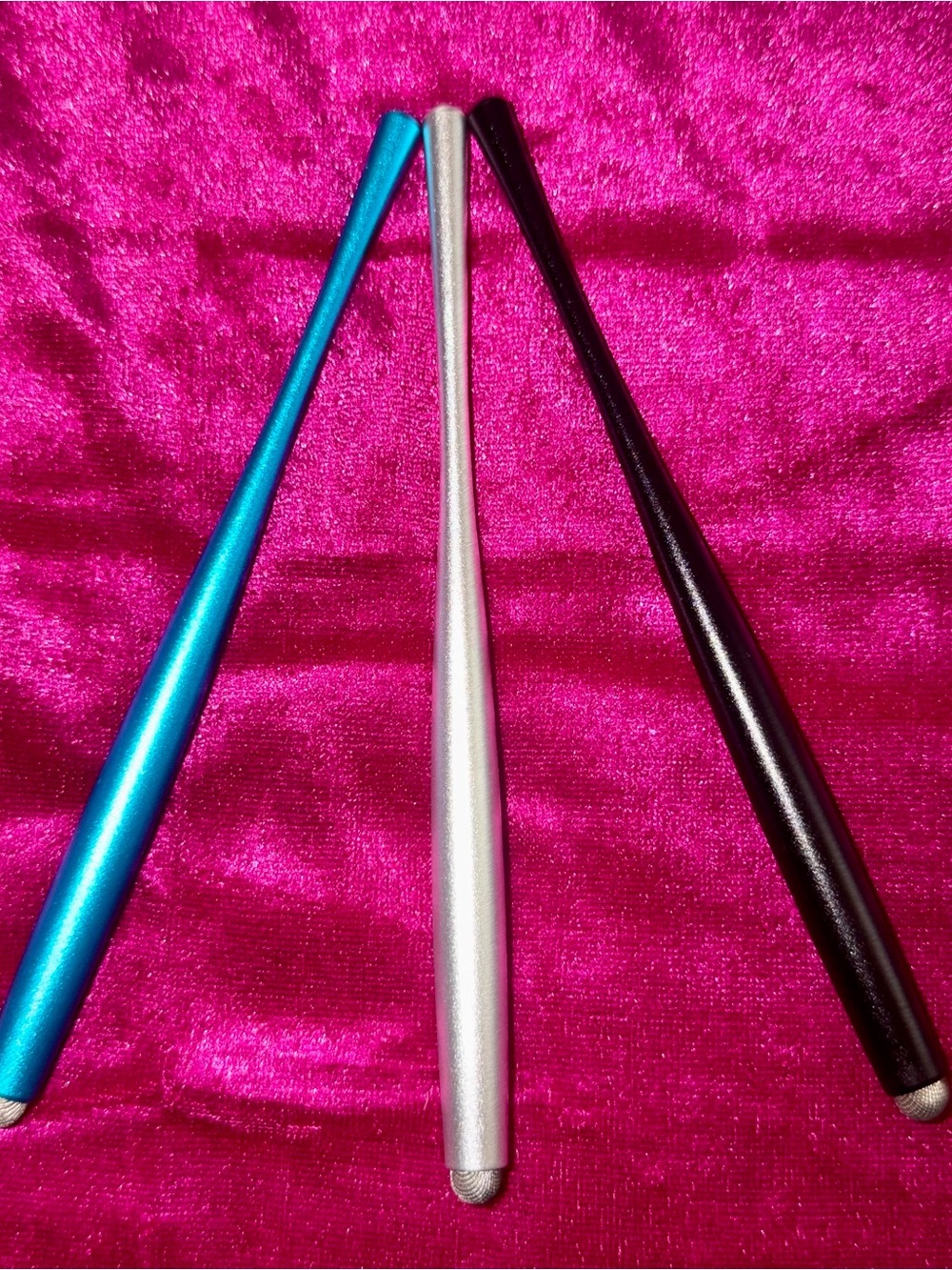 Stylish Metallic Stylus Pens - Blue, Silver, Black
